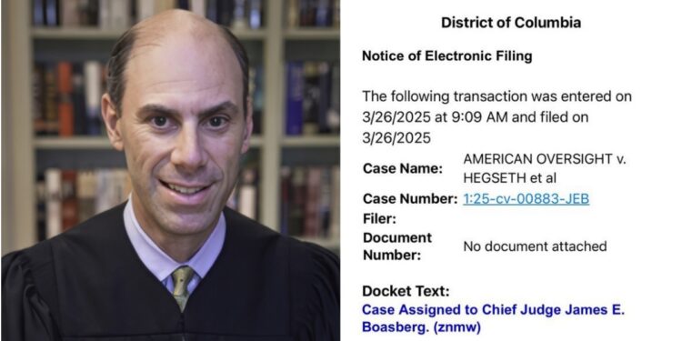 [EXPOSED] Deep State Judge Strikes Again? Obama-Appointed Boasberg Takes Over Signal Chat Lawsuit